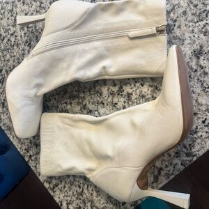 Zara Cream Ankle Boots